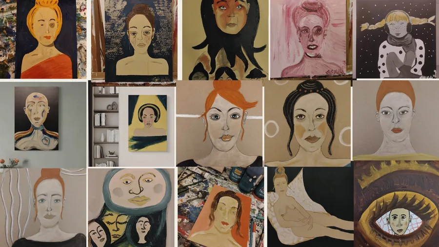 Acrylgemälde Potpourri – Kunstwerk von Christin Nolte